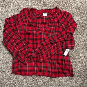 Old Navy Red Plaid Shirt